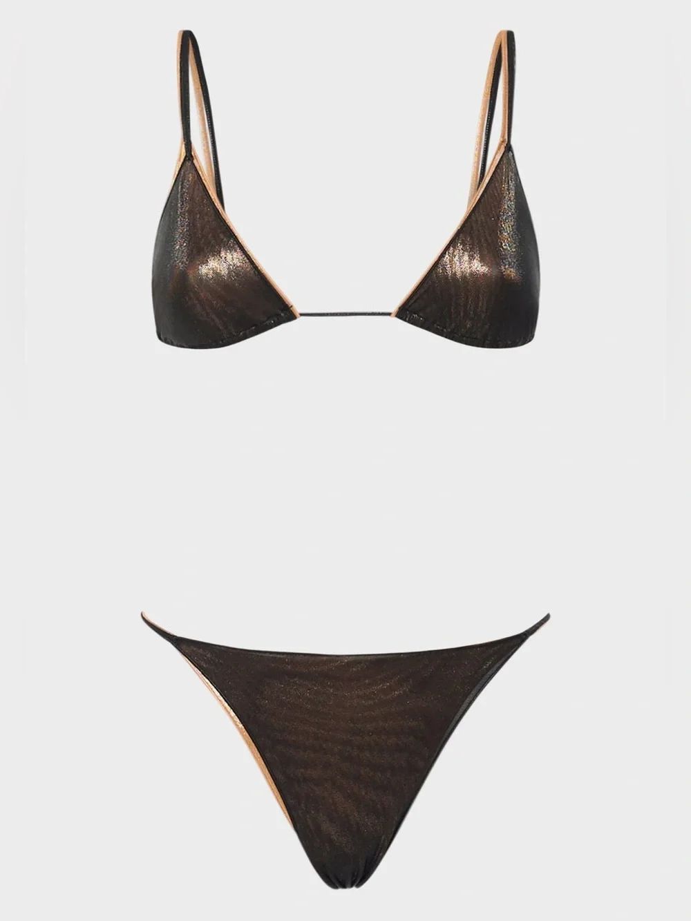 Rare Osree Lam Double Bikini And Sarong Set In Black - Gold — image 4 of 8